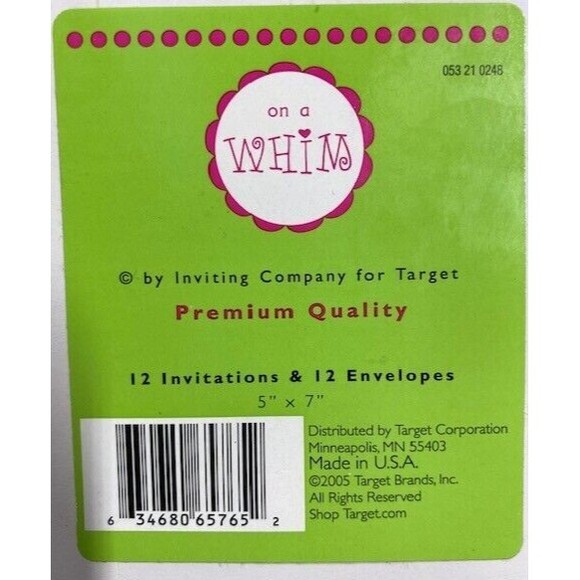 On a Whim by Inviting Company for Target Let's Party 12 Invitations & Envelopes - Picture 3 of 5